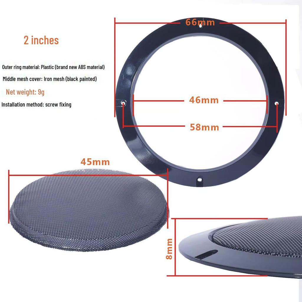 Universal Car Speaker Grille Cover for 4", 5", and 6.5" Audio Speakers