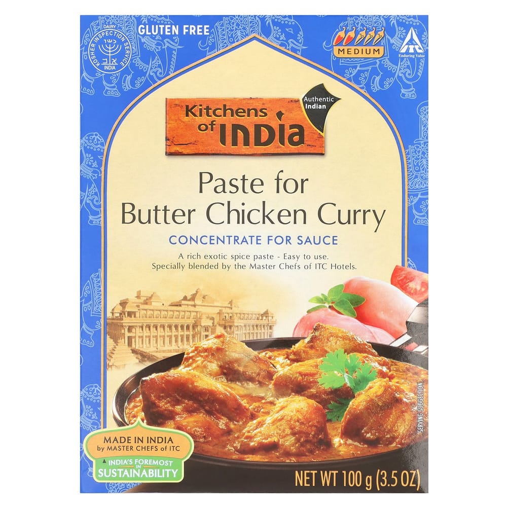 Kitchens of India Butter Chicken Curry Paste Concentrated Sauce Mild 100g (3.5oz)