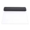 LED Book Light Transparent Panel Flat Reading Lamp with 3 Colors Dimmable and Timer Full Page Illumination Black Base