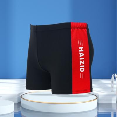 Badehose für Erwachsene und Männer, mittelhoher Schnitt, elastischer Bund, Patchwork-Farbe, wasserabweisende Badebekleidung