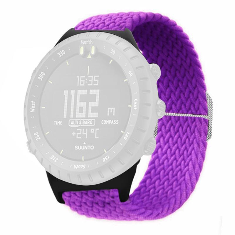 For Suunto Core Watch Band Stretchy 22mm Soft Nylon Elastic Braided Strap