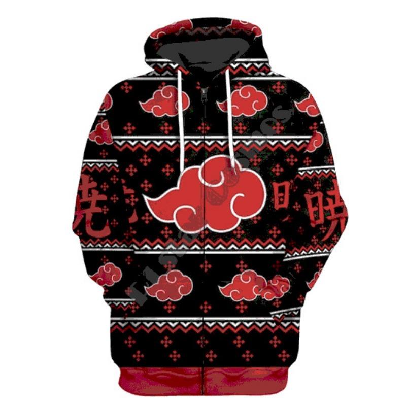 Men's Long-sleeved Hooded Top Comfortable Casual 3D Digital Abstract Printed Zipper Top