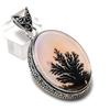 Natural Dichroic Glass Gemstone 925 Sterling Silver Jewelry Pendant 2.13" ETC-14383