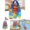 Wooden Rocket Track Toy With Inertia Mechanism For Kids Educational Play