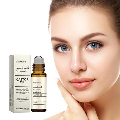 Castor Oil Eye Serum Anti-Wrinkle Remove Dark Circles Eye Bags Anti-Puffiness Lift Firm Ball Massage Moisturize Nourish Eye Care