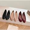 Fashion New Women's Fashion French Red Leather Toe Shoes Female Spring New Soft Sole Mary Jane Single Shoe Ballet Flat Shoes