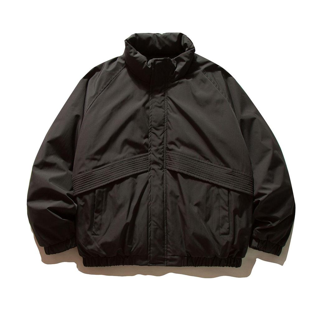 QIYOU 2025 Winter Japanese Retro Solid Stand Collar Thick Warm Down Puffer Jacket