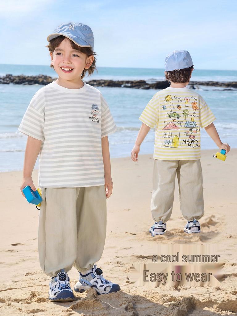 European Boy's 2026 Summer Short-Sleeve T-Shirt: New Toddler & Children's Thin Top