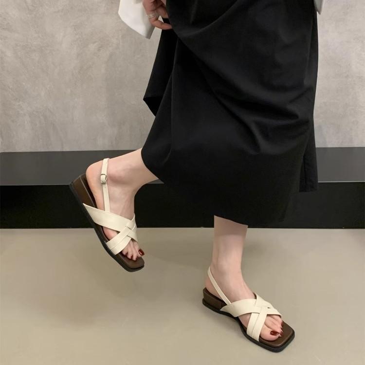 Platform Sandals Women's Summer Wear New French Stunning Retro Fairy Wind Vacation Seaside Beach Roman Slippers