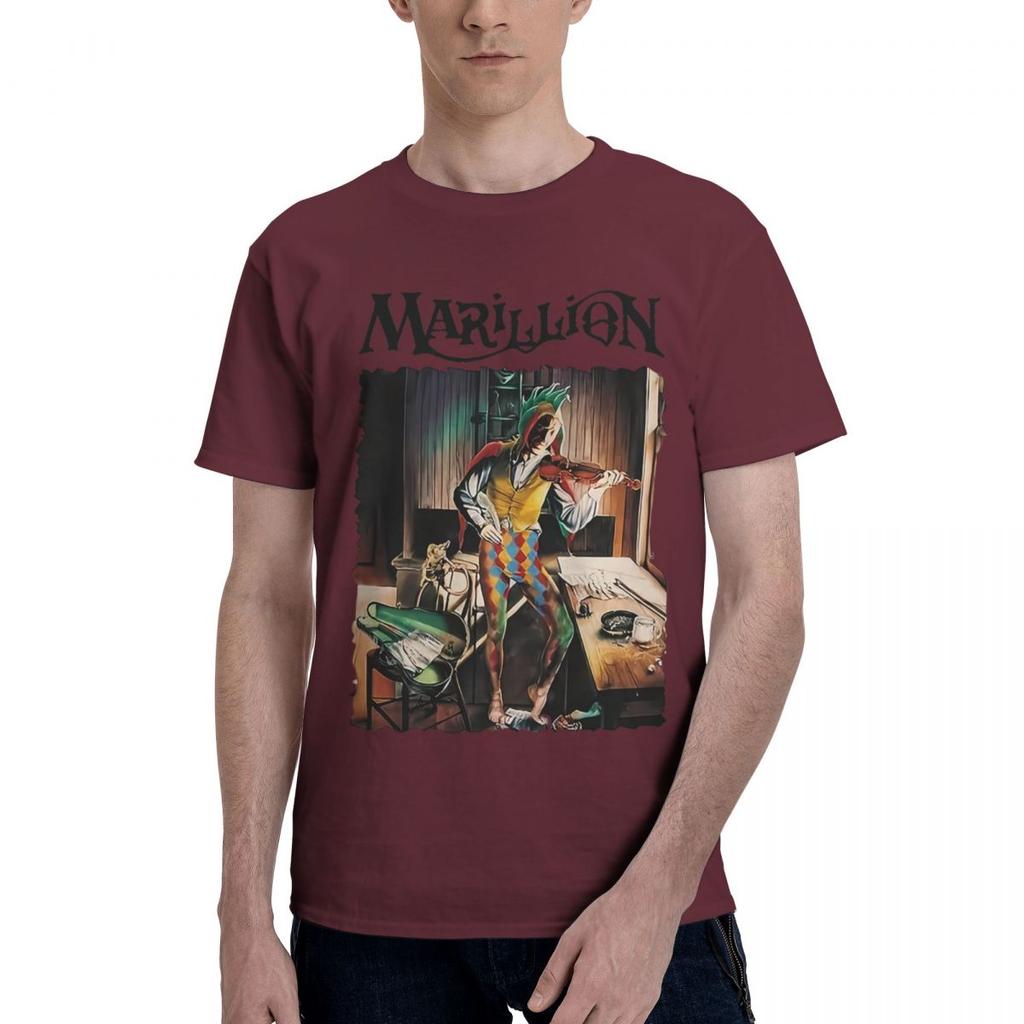 Marillion Mit Aufschrift Für einen Rundhalsausschnitt 100% Baumwolle Lässig Atmungsaktiv Bequem T-Shirt Lustige Herren T-Shirts Herren Kleidung