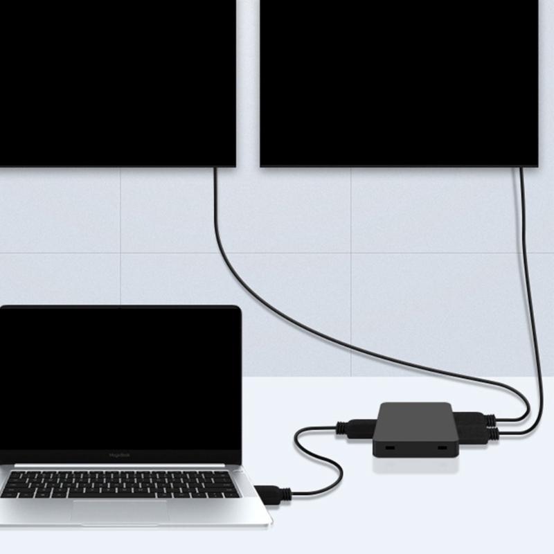 HDTV Splitter 4K 1 to 2 Output for Two Monitors Supports 4K Resolution and Sound Synchronization