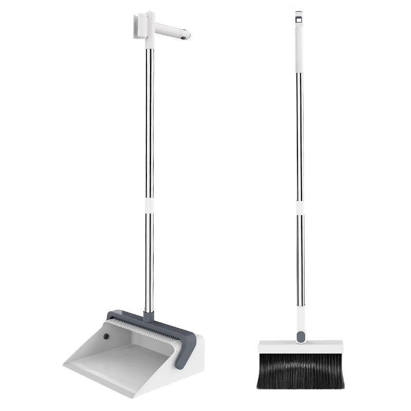 Foldable Broom and Dustpan Set with Comb Teeth