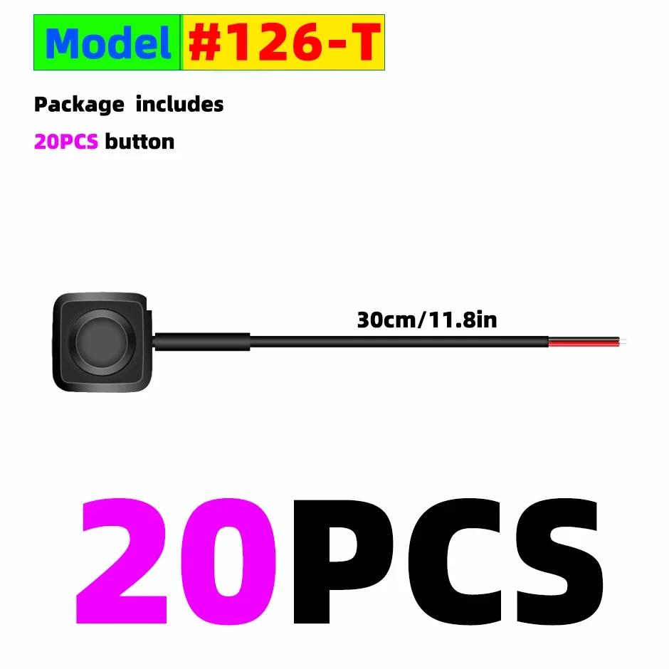 QXNY Momentary Push Button On Off Switch Black Plastic 12V 24V Car Alarm Button DIY Flashlight Surface Mount Mini Button Switch