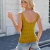 YYFS Women's Fashion Casual Summer Spring Solid Color Print Sleeveless V-Neck Blouses & Shirts