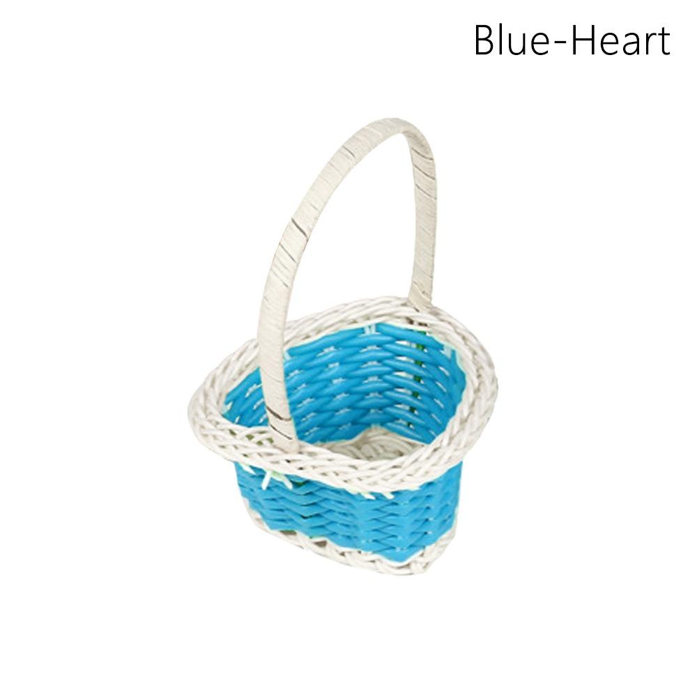 Rattan Gewebter Blumenaufbewahrungskorb Rund/Herzform Weidenblumenkorb Für Pflanze Zuhause Hochzeit