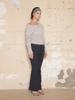 Hilda Fluffy Corset One-Shoulder Knit [Gray]