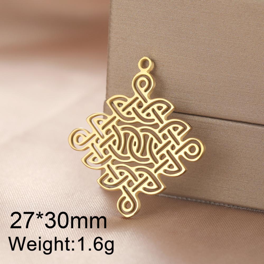 Dawapara Celtics Infinity Knot Pendant for Jewelry Making Triquetra Trinity Knot Chalice Well Irish Stainless Steel Accessories