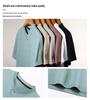Men’s Summer 2025 V-neck Single-button Short Sleeve Breathable T-shirt