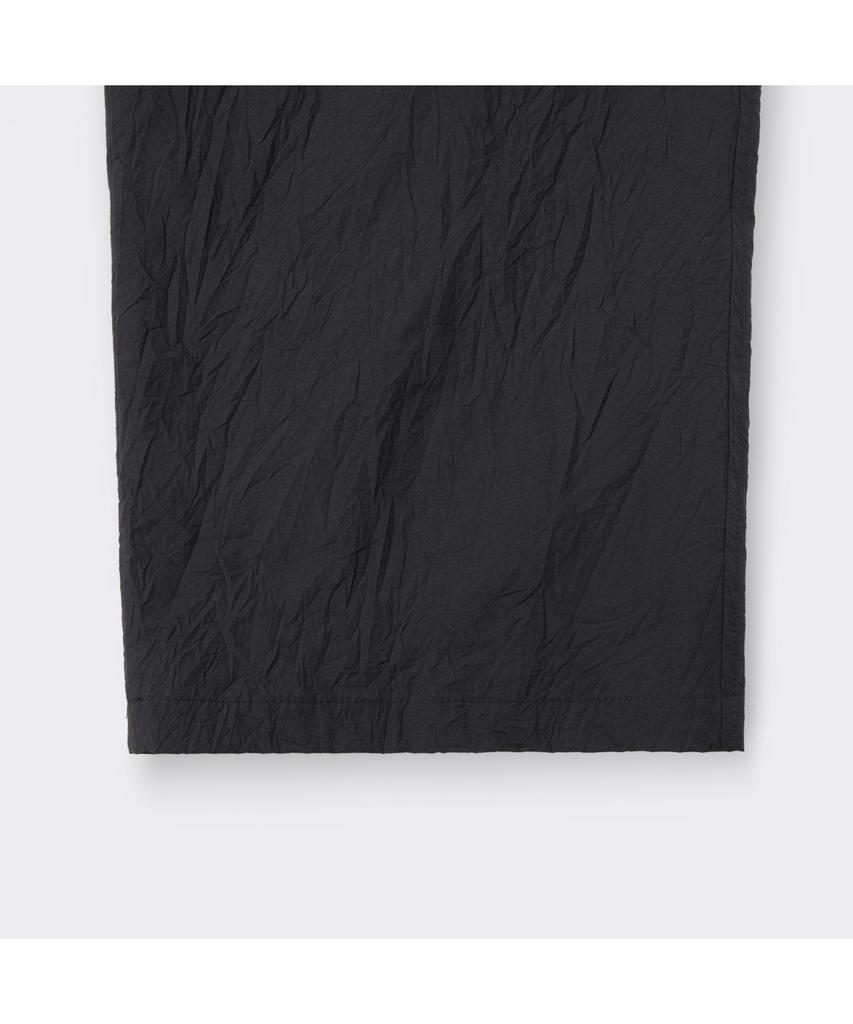 Keoseuuteommellou Black Loose Fit Tucked Creased Pants Cwpam26431Bkx