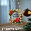 Christmas 2D Flat DIY Rhinestone Diamond Art Window Pendants Diamond Painting Set Special Shape Wall Decor for Home & Windows