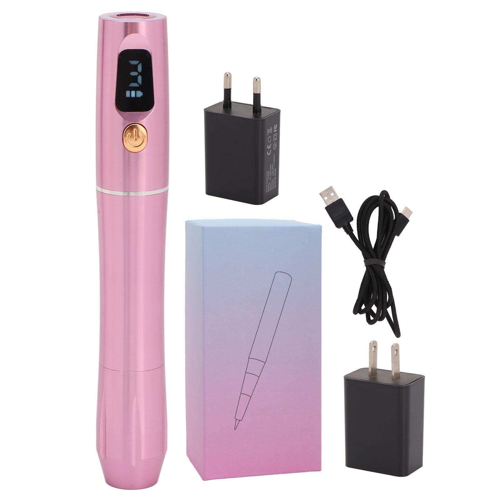 

Перманентная ручка для микроблейдинга, беспроводная перезаряжаемая 5-ступенчатая ЖК-дисплей, картридж, игла для макияжа, машина