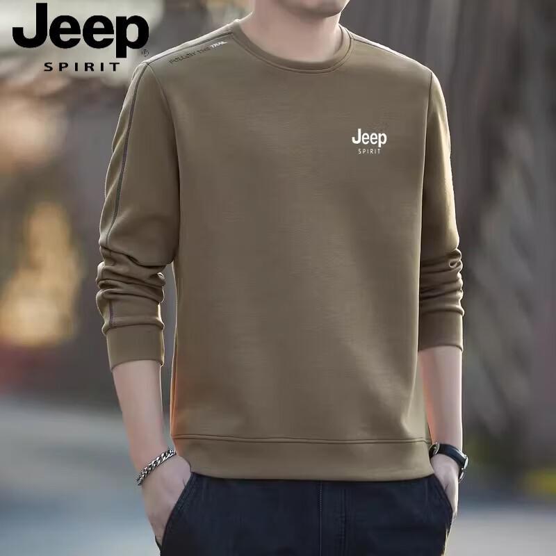JEEP SPIRIT Men's Spring Crew Neck Long Sleeve Top