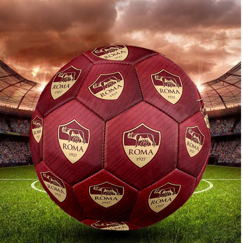 AS Roma Size 5 Football High Elastic Soccer Ball For Outdoor Competition Daily Training Play
