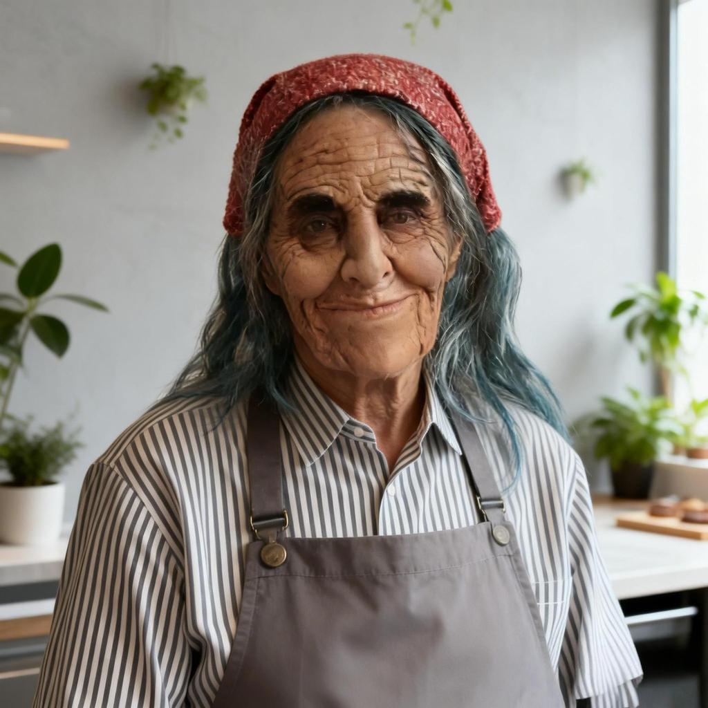 Squinting Grandma Latex Mask