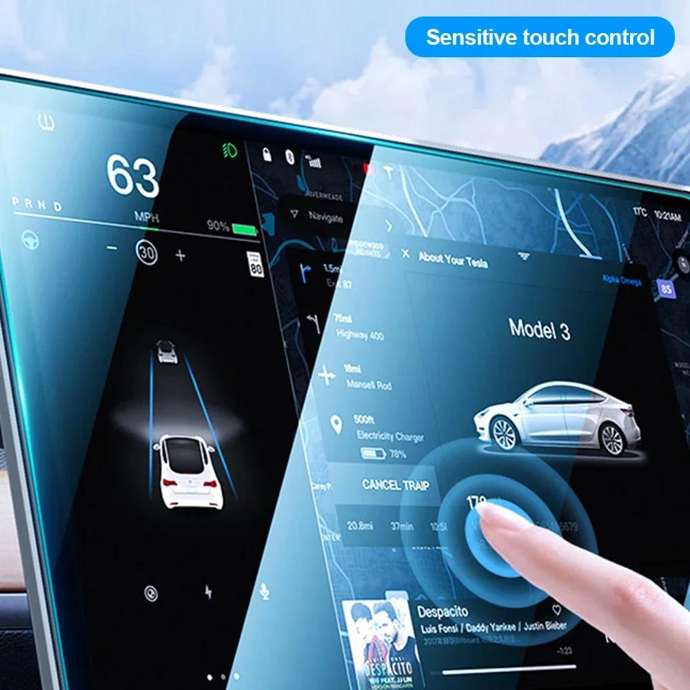 for Tesla Model 3 Highland Model Y Juniper 2025 Tempered Glass Film Protector Rear Center Control Touch Screen Protective Film