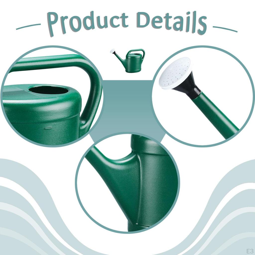 Garden Watering Can Gardening Tool Ergonomic Sprinkling Kettle Pot for Lawn, Farm House,