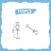 UNICRAFTALE 150pcs 10x4mm Stainless Steel Screw Eye Pin Peg Bails Small Screw Eye Pins Clasps Hooks 1.5mm Pin Eye Screws Connectors for Half Drilled