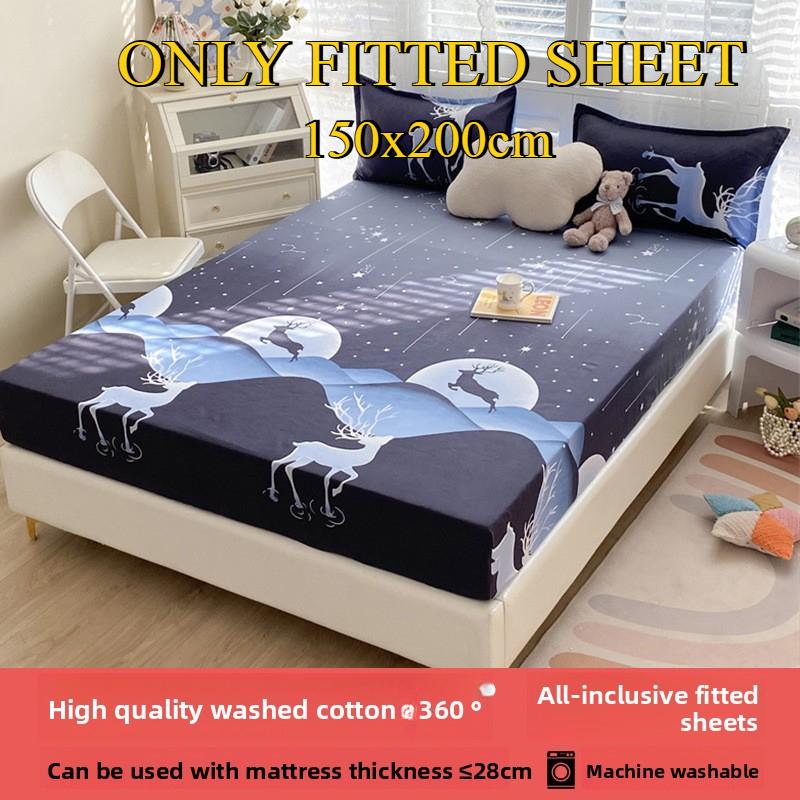 Sábana Bajera No se decolora No hace bolitas Sábana de una pieza Antideslizante Multiespecificación Ropa de Cama Cubrecama Protector