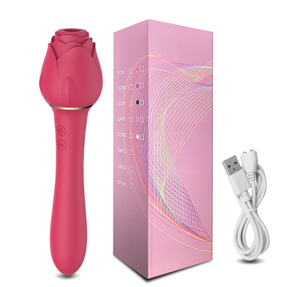 Sucking-Rose Vibrator Female Clitoris Sucker Vacuum Stimulator Vaginal Massagers Adults Goods Vibrating Sex Toy for Women