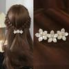 Elegant Floral Hair Barrette, French Clip Spring Hair Claw,  Accents, Bridal Hair Accessory For Half-Up Hairstyles