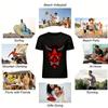 Japanese Red Hannya Mask Print T-shirt Cool Dark Style Top Pure cotton T-shirt