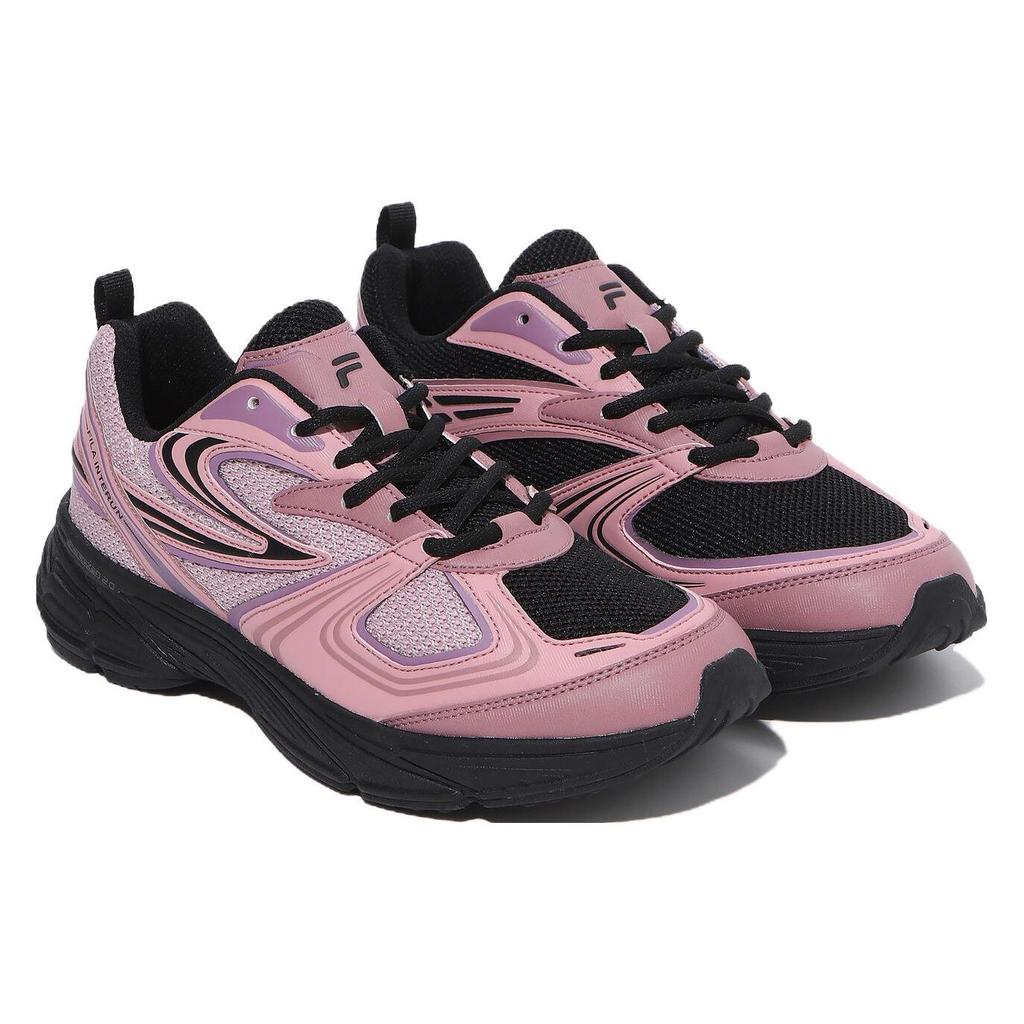 Fila Interrun Bequeme Trendige Low-Top Freizeitschuhe Damen Sneaker Schwarz Pink 1RM02699F_651