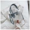 Casual Pvc Transparent Transparent Women'S Messenger Bag Shoulder Bag Handbag Jelly Bag Bow Ribbon Shoulder Bag