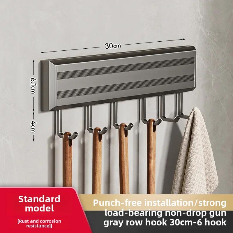 

Кухонная стойка без сверления Настенная стойка для лопаток и ложек Многофункциональная стойка для хранения приправ Полка для хранения лопаток