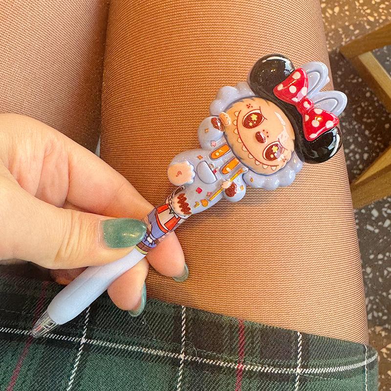 

Funny Little Rabbit Press-action Neutral Pen, Special Quick-drying Soft-grip Brush Question Ballpoint Pen for High-value Students Exams