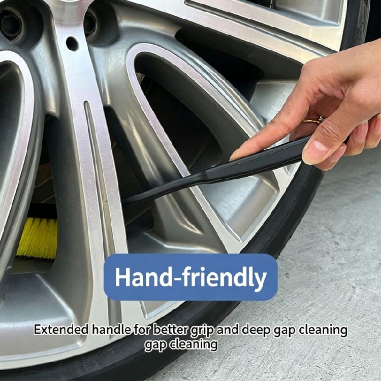 Professional Car Cleaning Tool Soft Bristled Brushes Short Ergonomic Handles For Wheel Arch Detailing Maintenance