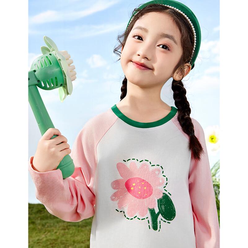 Girls' Pure Cotton Playful Print Long-Sleeve T-Shirt
