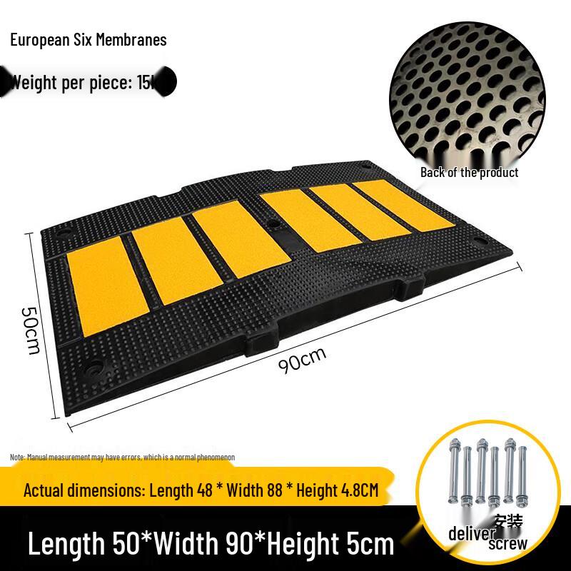 European Style Heavy-Duty Rubber Speed Bump