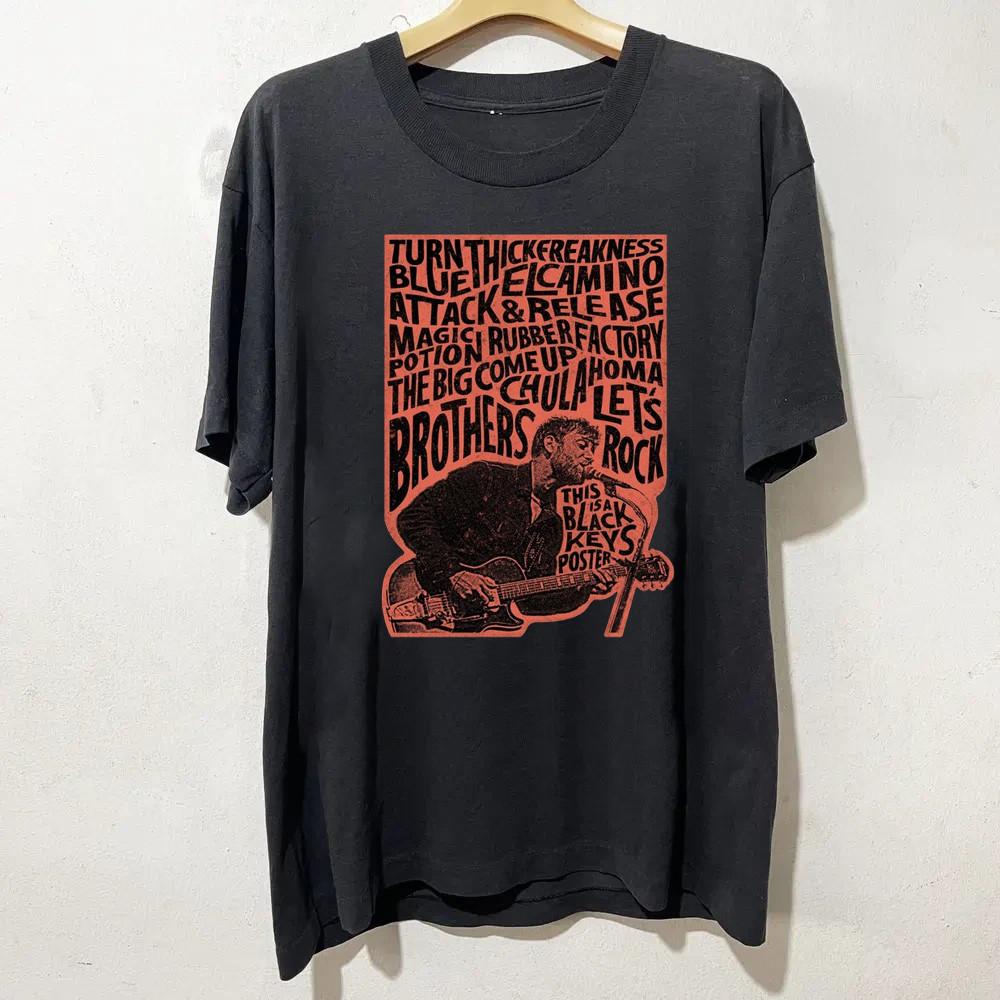 Very RARE! The Black Keys Black Cotton unisex S-5XL Shirt DM291 Unisex T-Shirt L