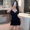 Sex underwear sexy pure desire hip skirt tight uniform dress temptation backless neck large size suit