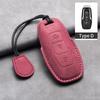 Leather Car Key Case Cover for Ford Edge Fusion Mustang Explorer F150 F250 F350 Ecosport Edge S-MAX Ranger for Lincoln Mondeo