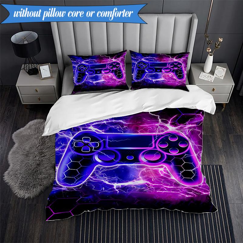 Electric Gaming Control 3pcs K-pop Music Group Bedding set,Ideal for Bedroom, Dormitory,Including Duvet Cover And 2pcs Pillowcases,Fan Gifts