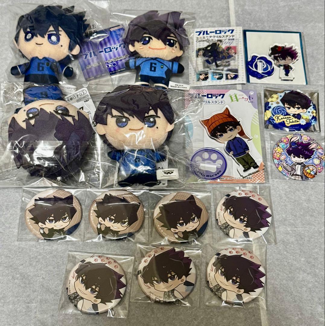 Blue Lock Karasubito Chibi Gurumi Marine Ear Knit Acrylic Stand 16 other items set