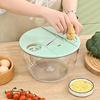 Space Saving High Capacity Double Basket Salad Spinner Food Safe Stainless Steels Hand Operated Dryer