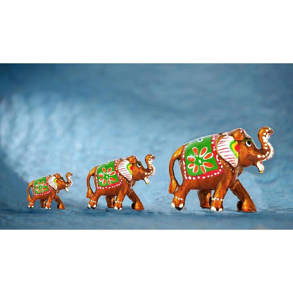 Paper Mache Elephant Showpiece for Home Decor Handcrafted Elephant Showpiece, Housewarming Present Decoration and Gift Purpose