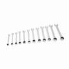 12Pcs Ratchet Wrench Set Kit Metric Combination Chrome Vanadium Steel 8‑19mm with Storage BagFixed Head